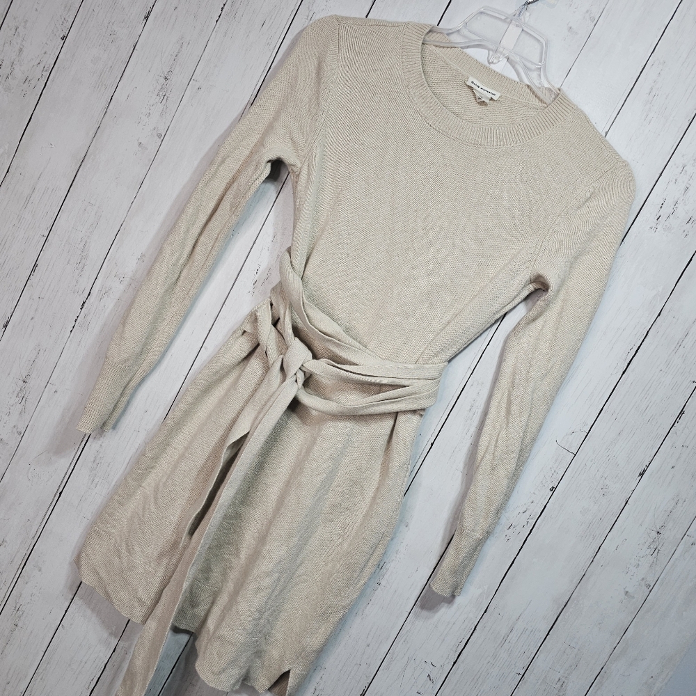 Club Monaco REMLEE SWEATER DRESS SAND HEATHER Size Small Wool Cashmere Blend. - Picture 4 of 10